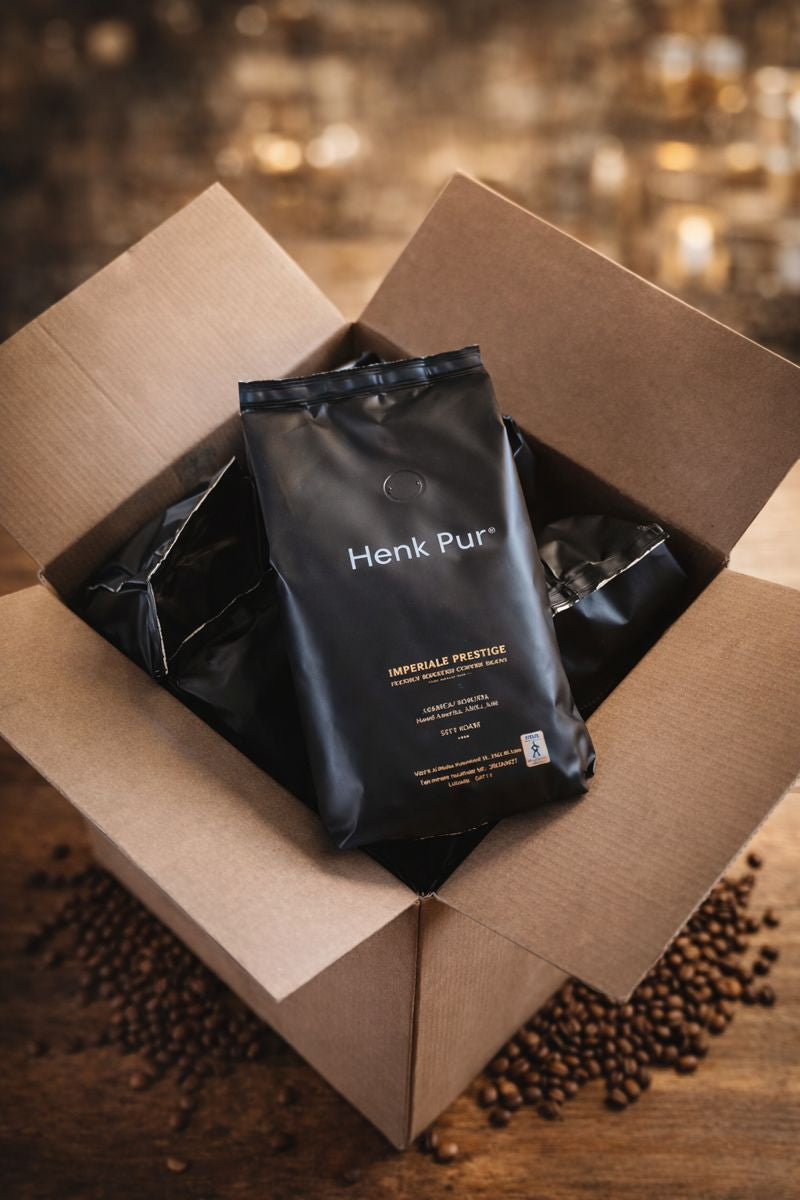 Henk Pur Koffiebonen de signature select voordeelbox. Een genot voor uw ochtend of  middag, en zelfs na het eten. Koffiebonen Arabica. 