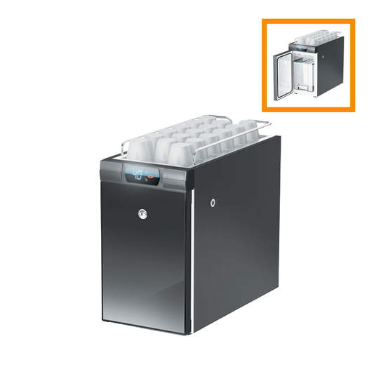 Koeling voor verse zuivelproducten met warmhoudplaat voor je koffiekoppen Henk Pur®. Maak hiermee je koffiecorner ocompleet