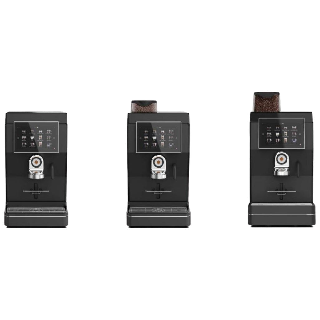 Premium koffiemachine met de uibreidingen voor de vers gebrande bonen. Henk Pur®